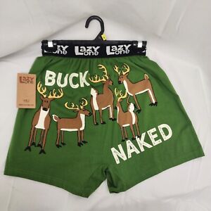 Lazy One funny men's Boxer shorts Deer PJ lounge shorts Buck Naked  100% cotton