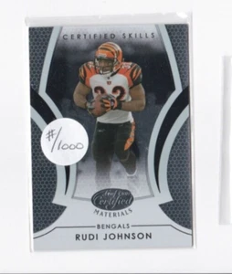 RUDI JOHNSON 2007 LEAF CERTIFIED MATERIALS-CERTIFIED SKILLS INSERT CARD-#'D/1000 - Picture 1 of 24