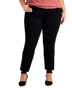 Style & Co Female Plus Size 14W High-Rise Straight Jeans in GOTMIK Black NWT - Picture 1 of 1