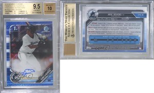 2019 Bowman Chrome Prospects HTA Choice Refractor /150 Jose Devers BGS 9.5 Auto