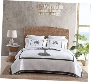 | Palm Island Collection | Quilt - 100% Cotton, Reversible, Soft & Breathable - Picture 1 of 8