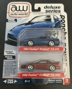 New! Auto World Poncho Power ‘91 Pontiac Firebird GTA & ‘96 WS6 Version B Target - Picture 1 of 7
