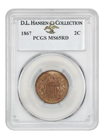 1867 2c PCGS MS65 RD ex: D.L. Hansen Cover