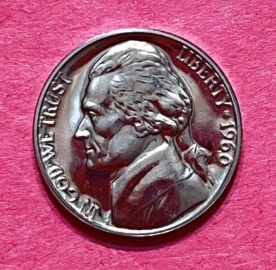 1960 Jefferson Nickel BRILLIANT GEM PROOF - Image 1 of 2