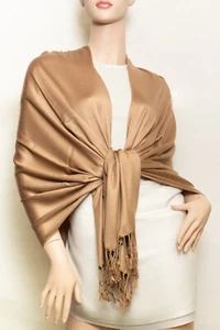 Satin Thicker Solid Pashmina Shawl / Wrap / scarves 40 colors usa wholesaler - Picture 1 of 19