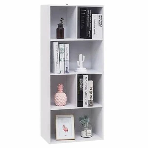 Bücherschrank Bücherregal Aktenregal Standregal aus Spanplatte mit 6 Fächer Weiß - Bild 1 von 6