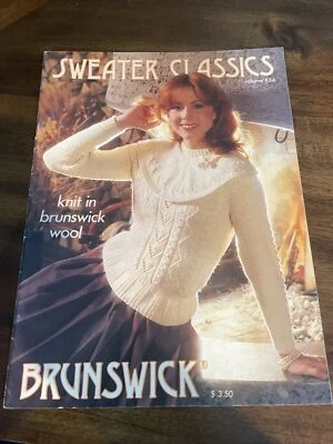 Sweater Classics Brunswick 9 Designs Knitting Leaflet Vol. 834 Vtg 1983 - Image 1 of 4