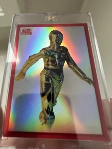 2022 Topps Chrome Star Wars Galaxy #8 C-3PO Red Refractor 3/5 - Picture 1 of 3