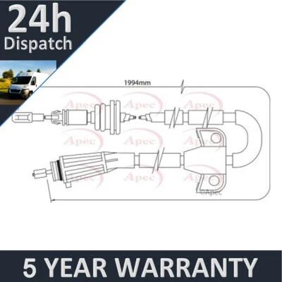 Cable de freno de mano trasero Purevue 9485316 se adapta a Volvo S80 1998-2006 XC70 2000-2007 Foto 1 de 2