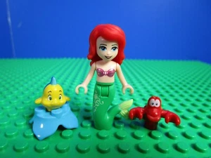 genuine LEGO DISNEY LITTLE MERMAID ARIEL minifigure SET FLOUNDER SEBASTIAN - Picture 1 of 2