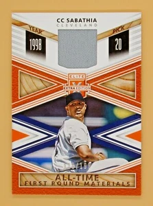 2020 Elite CC Sabathia 119/199 Extra Ed All-Time First Round Materials Orange #3 - Picture 1 of 2
