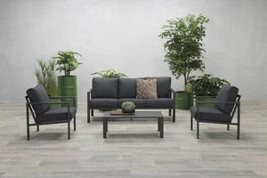 Alu Lounge Set Springs Garden Impressions Sitz Gruppe Gartenmöbel Garnitur grau - Bild 1 von 15