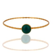 925 STERLING SILVER JEWELRY Green Onyx GEMSTONEGOLD PLATED Dhruvansh Collections
