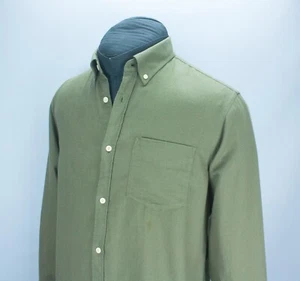 NN07 No Nationality LEVON SHIRT Men Casual Shirt Size M Green 100% Cotton - Picture 1 of 13