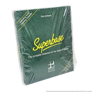 Vintage New Old Stock Still Sealed Apple II Superbase Software w Cassette - Picture 1 of 6