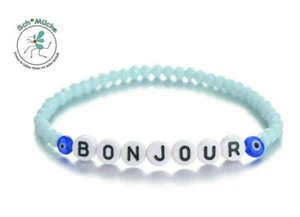 Armband Gruß Bonjour Hallo Freundlich Amulet Talisman Glücksbringer Geschenkidee - Bild 1 von 2