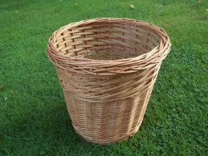 Papierkorb aus gesottener Weide - Bild 1 von 2