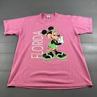Vintage 90S Disney Minnie Mouse Florida T-Shirt Women's Size Xl Pink