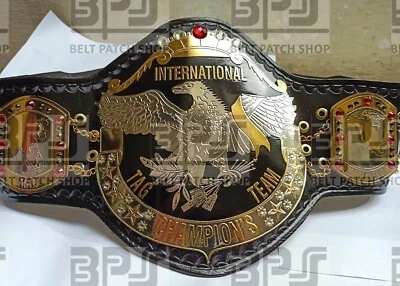 Cinturón de campeonato de lucha de peso pesado NWA International Tag Team placa de zinc de 4 m Foto 1 de 4