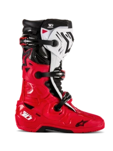 Alpinestars Tech 10 Enduro Boots Bright Red/Black/White Size 13 - Picture 1 of 9