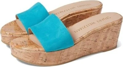 Stuart Weitzman Summer Slide Women's Size 9.5 Capri Slip On Wedge Sandal KHD977 - Image 1 of 4