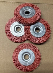 4er-Pack) Eazypower 88563 feine/mittlere Nylon-Radbürste, 3 Zoll Durchmesser x 1/2 Zoll Breite x 1/2 Zoll Breite - Bild 1 von 4