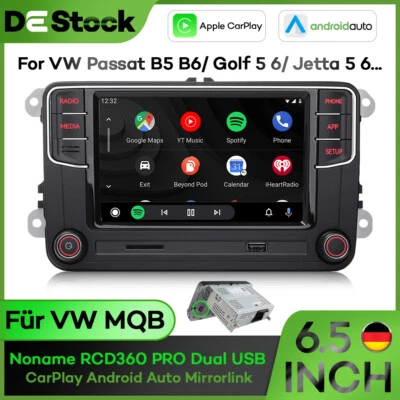 6.5" RCD360 PRO 187B Autoradio CarPlay Android Auto RCD330 Für VW Golf Passat CC - Bild 1 von 4