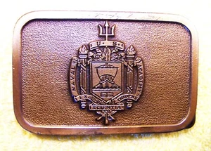 U.S.N.A. Naval Academy Brass Belt Buckle - Picture 1 of 2