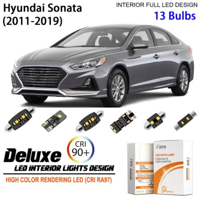 Комплект светодиодных внутренних ламп для купольных ламп Hyundai Sonata 2011-2019 годов выпуска (не подходят для SunRoof) - Изображение 1 из 4