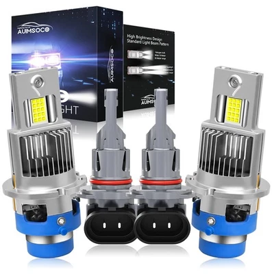 4X 9005 D4S LED Headlight Kit Bulbs High Low Beam For Lexus LS600h 2008-2012 - Image 1 of 4