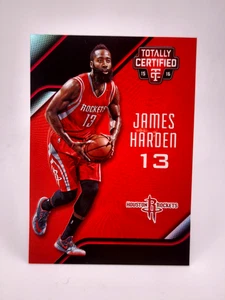 James Harden /149 RED COLOR MATCH 2015-16 Panini Totally Certified NBA Rockets - Bild 1 von 2