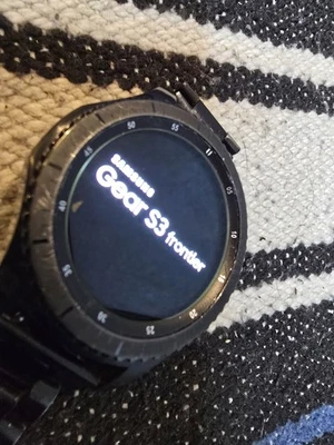 Samsung Gear S3 Frontier SM-R765A Black Stainless Steel Bluetooth Smartwatch - Image 1 of 4