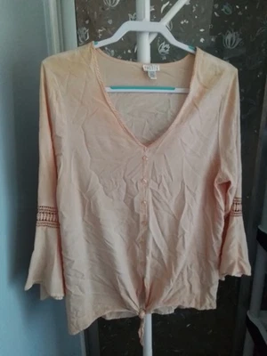 Top boho campesino melocotón ligero de algodón Spense para mujer talla XL Foto 1 de 4