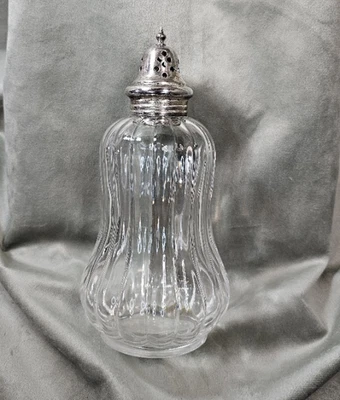 Antigua coctelera inglesa enchapada en plata de ley con base de vidrio superior para panadero GRANDE Foto 1 de 4