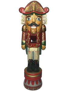 Nussknacker aus Holz bemalt Soldat Weihnachten Urlaub Deko Geschenk Vintage Stil - Bild 1 von 17