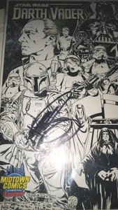 Star Wars DARTH VADER #1 MIDTOWN COMICS BOCETO MARK BROOKS VARIANTE EN BLANCO Y NEGRO Firmado Casi Nuevo - Imagen 1 de 8