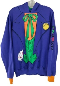 Warner Bros Movie World DC Comics Batman The Joker Mens Hoodie Purple Size 2XL - Picture 1 of 6