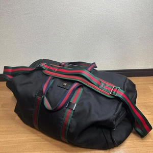 Bolso de Lona GUCCI Techno Boston 2 Vías de Lona - Negro Para Hombre 44x21x27cm Auténtico JAPÓN - Imagen 1 de 16