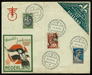 SG64 JAMBOREE 1937 Dutch philatelic cover with jamboree issue illustrated - Picture 1 of 2