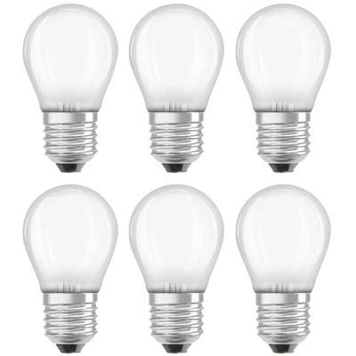 6 x Osram LED Filamento Gotas 4W = 40W E27 Mate 470lm 470lm Blanco Neutro 4000K - Imagen 1 de 4