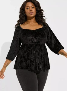 Samt Korsett Schößchen Top 4XL Damen Übergröße Gothic Alternative Blumen - Bild 1 von 3
