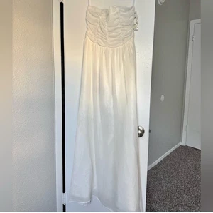 Un Deux Trois Elegant White Formal StraplessJunior Girls Dress Size 10 - Picture 1 of 10