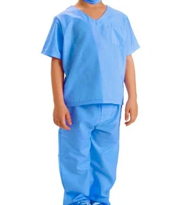 Doctor Scrubs For Kids 4T  Blue Doctor & Nurse Costume By Dress Up Halloween - Picture 1 of 9