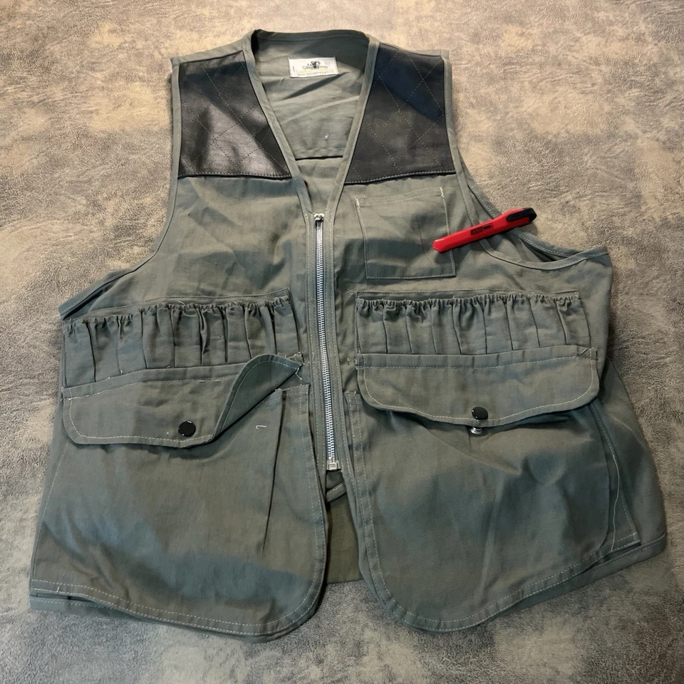 Black Sheep Hunting Vest Size L Green Trap Shooting Skeet VTG *SEE DAMAGE* - Image 1 of 4