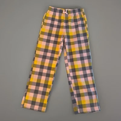 Eddie Bauer Kids Fleece Pajama Pants M 10/12 Plaid Check Cozy Soft Lounge - Image 1 of 4