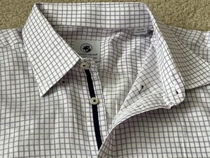 Southern Proper Mens 100% Cotton Button Down Shirt Purple Checks Large - Picture 1 of 9