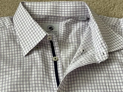 Southern Proper Mens 100% Cotton Button Down Shirt Purple Checks Large - Image 1 of 4