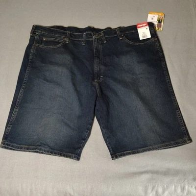 Wrangler - Dark Washed Denim - Men's Size 46 - Relaxed Fit - 10" In Seam - Image 1 of 4