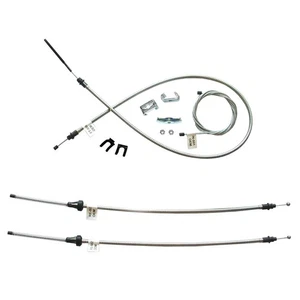 Parking Brake Cable Kit Complete A-Body Mopar 1963-66 Dodge Dart Stainless Steel - Picture 1 of 9