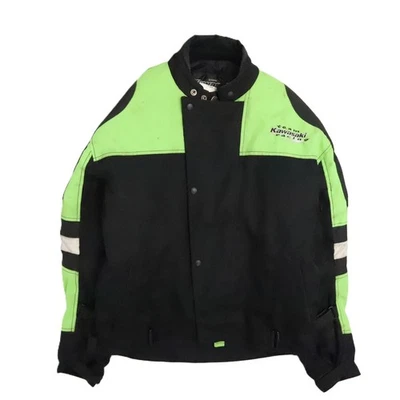 Chaqueta de carreras vintage Team Kawasaki talla grande blindada Foto 1 de 4